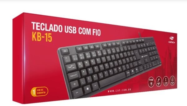 TECLADO USB C3TECH KB-15BK PRETO