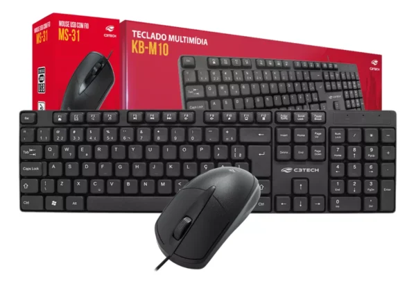 Teclado + Mouse Com Fio Usb C3tech